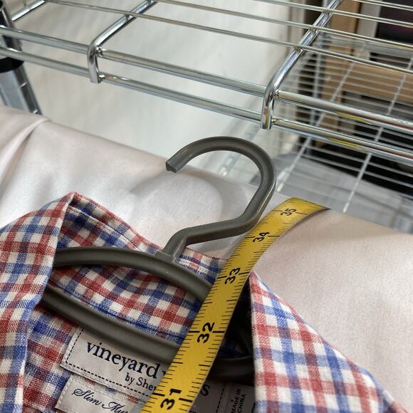 Vineyard‎ Vines Men's Slim Murray Plaid Linen Shirt Size M Preppy Old Money ACK - Picture 3 of 12